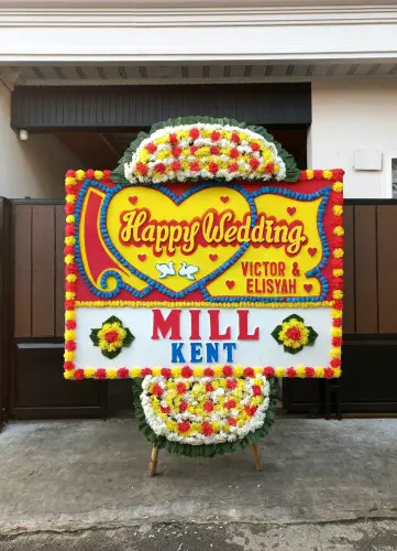 Papan Bunga Pernikahan jurumudi baru